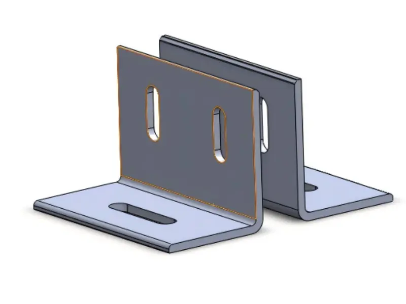 Stalen zonnebasis met dubbel gat