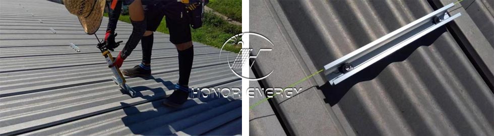 Aluminum Metal Solar Roof Mounting