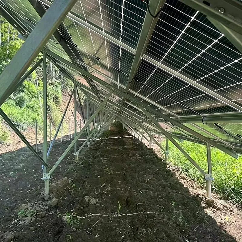 Montage op de grond van een zonnepark