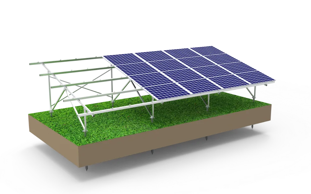 W-type aluminium grondmontagesysteem